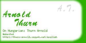 arnold thurn business card